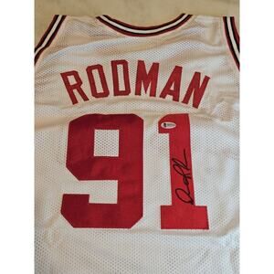 Dennis Rodman Autographed/Signed Jersey Beckett Custom Jersey PLEASE READ
